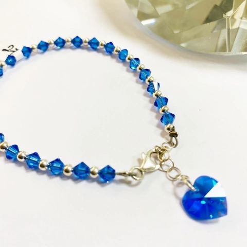 PULSERAS SWAROVSKI ELEMENTS cristales azul ultramar SK410