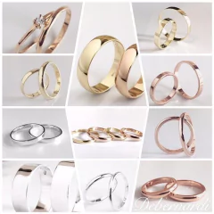 JUEGO DE ALIANZAS 8 Gs ORO 18 K HECHAS A MANO - comprar online