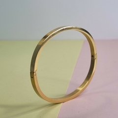 PULSERA RIGIDA ENCHAPADA OVAL CON BISAGRA ITALIA 5251