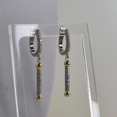 CONJUNTO JOYERIA PLATA Y ORO 18 ORIGEN ITALIA COD 5598 - DEBERNARDI - Joyeria Debernardi