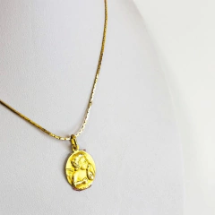 CADENA Y COLGANTE ANGEL DE LA GUARDA en Oro 18 kts