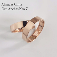 ALIANZAS ORO AMARILLO O ROSE TIPO CINTA 8gr