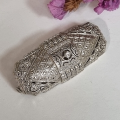 HERMOSA PLAQUETA BROCHE PRENDEDOR EN PLATA K2061 - comprar online
