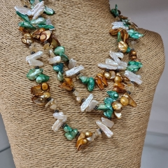 COLLAR MADREPERLA EN 3 VUELTAS NATURALES CULTIVO