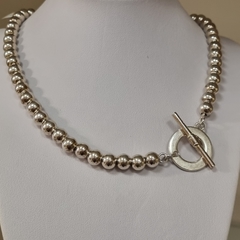 GARGANTILLA BOLITAS DE PLATA MACIZA CON CIERRE TIFFANY COD: 4248 - comprar online