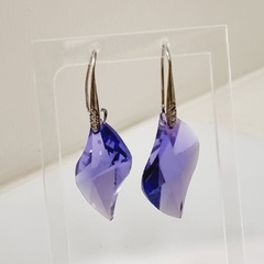 AROS COLTANTE CON CRISTAL SWAROVSKI COLOR AMATISTA K2280
