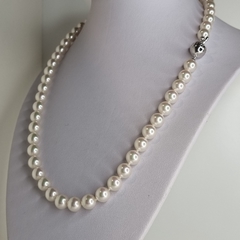 COLLAR PERLAS MAJORICAS cierre en plata 45 cm 8 mm MAJ20 - comprar online