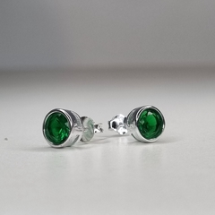 AROS PLATA ESTILO SUSANOS CON PERIDOTOS O ESMERALDINAS BRASILERAS 2945 en internet