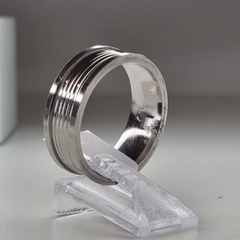ANILLO ACERO ANCHO ESTRIADO UNISEX 2934