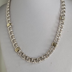 COLLAR GARGANTILL PLATA Y ORO MODELO BISMARK COD 2995 - comprar online