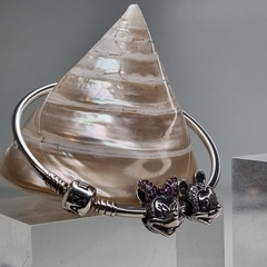 PULSERA ESCLAVA ESTILO PANDORA CON CHARM MINNI Y MICKEY DISNEY 9025K en internet