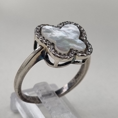 ANILLO PLATA MARIPOSA CON CENTRO DE NACAR Y CUBICS 3226 en internet