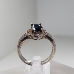ANILLO ONIX TALLA OVAL CON CUBICS PLATA COD 3229 - DEBERNARDI - Joyeria Debernardi