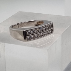 ANILLO DOBLE 1/2 SIN FIN CON CUBICS 3238 - comprar online