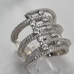 ANILLO PLATA ITALIANO CON CUBICS 3405