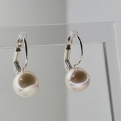 AROS PERLA NATURAL BOTON CON BRISURA 3762 - comprar online
