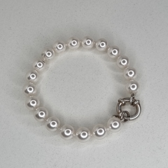 PULSERA PERLAS Y CIERRE PLATA 925 COD J615 - comprar online