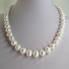 COLLAR PERLAS DE CULTIVO Y PLATA 7MM COD 3490 - comprar online