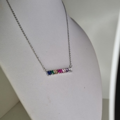 COLLAR ACERO Y PIEDRAS RAINBOW PARIS COD 4454 - comprar online