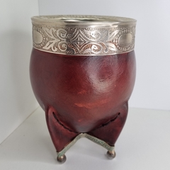 MATE IMPERIAL CON PATAS DE ALPACA FORRADO EN CUERO 4458 - comprar online