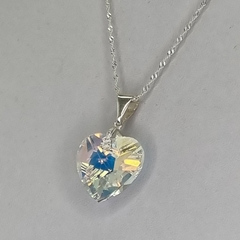 CADENA Y DIJE CORAZON SWAROVSKI AURORA BOLREAL 4497