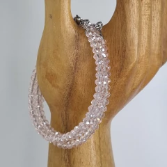 PULSERA CRISTALES AURTRIACOS ROSA PASTEL 4549