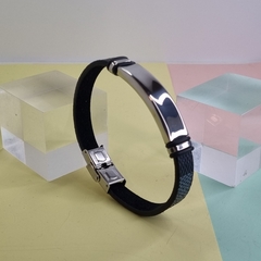 PULSERA CUERO Y ACERO COD 5535