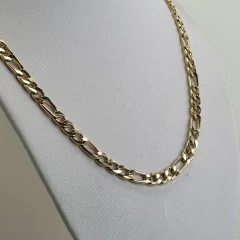 CADENA COLLAR FIGARO 3 Y 1 ACERO ENCHAPADO EN ORO 5566 - comprar online