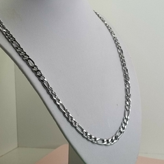 CADENA COLLAR FIGARO 3 Y 1 ACERO COD 5563