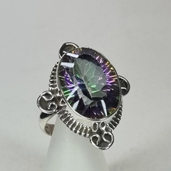 ANILLO DE PLATA Y AMATISTA TAILANDESA 6053 - comprar online