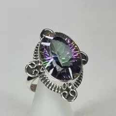ANILLO DE PLATA Y AMATISTA TAILANDESA 6053 - comprar online