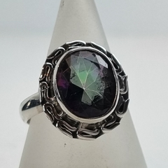 ANILLO DE PLATA Y TOPACIO MISTICO 6036 - comprar online