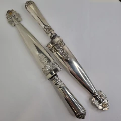 CUCHILLO TIPO FACON 16 CM EN ALPACA Plateria criolla cod: 6096