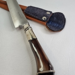 CUCHILLO ARTESANAL DE ASTA Y ALPACA 20cm cod:TA200N - comprar online