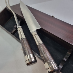 SET DE ASADO TENEDOR Y CUCHILLO CON ESTUCHE, ALPACA Y HOJA DE ACERO 18CM cod: TA300A en internet