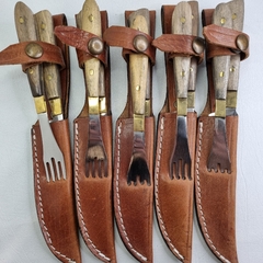 JUEGO DE ASADO, TENEDOR Y CUCHILLO HOJA 13cm cod: 9182A