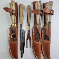 JUEGO DE ASADO, TENEDOR Y CUCHILLO HOJA 13cm cod: 9182A - comprar online