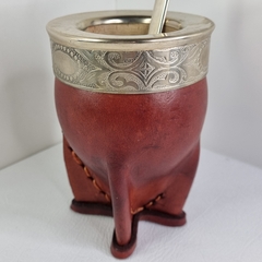 MATE CUERO ESTILO IMPERIAL CON ALPACA 4467 en internet