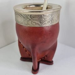 MATE CUERO ESTILO IMPERIAL CON ALPACA 4467 en internet