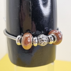 PULSERA DE ACERO QUIRÚRGICO, ESTILO PANDO CON DONAS 5967 en internet