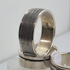 ANILLO DE PLATA RODAMIENTO DE LLANTA PARA HOMBRE 6037