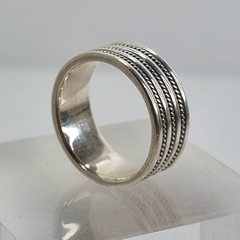 ANILLO DE PLATA MACIZO PARA HOMBRE Y MUJER 6177