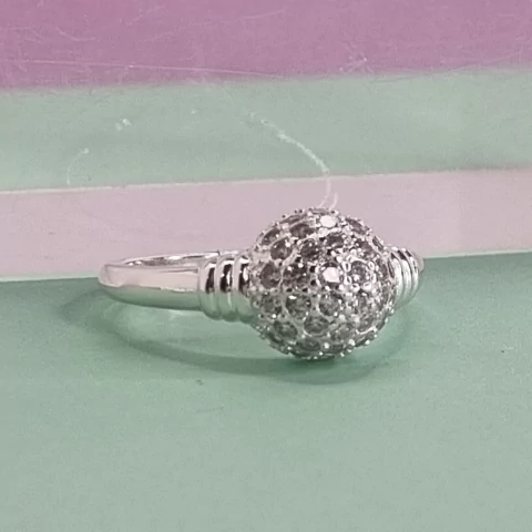 ANILLO PLATA Y CUBIC MODELO FRUTILLITA 6218