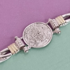 PULSERA PLATA MACIZA CON MEDALLA SAN BENITO 6214 - comprar online