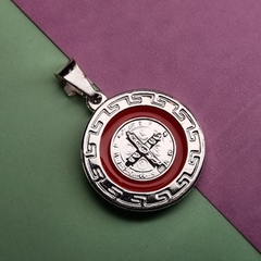 SAN BENITO MEDALLA ACERO Y ESMALTE MEDIANA 6283