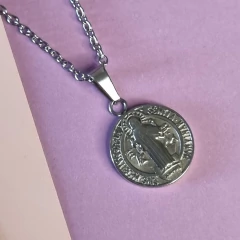 SAN BENITO CADENA CON DIJE DE ACERO 6290 - comprar online