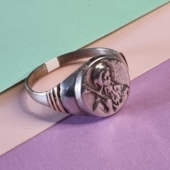 ANILLO SAN BENITO PLATA Y ORO J831