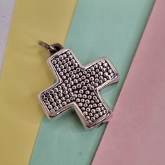 DIJE CRUZ DE PLATA INFLADA DEL EQUILIBRIO 24×24mm COD: 5192