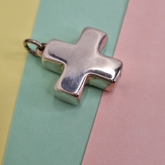 DIJE CRUZ DEL EQUILIBRIO DE PLATA INFLADA 25×25mm COD: 3190 - comprar online