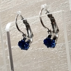 AROS COLGANTE ACERO QUIRURGICO BRISURA CUBIC AZUL 6559